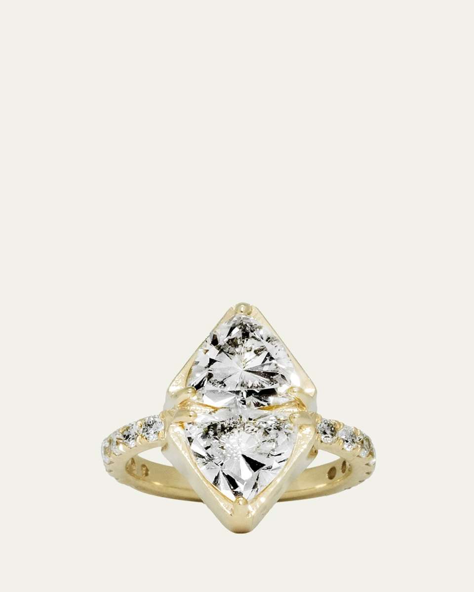 Trillion Talisman Double Shield Statement Ring